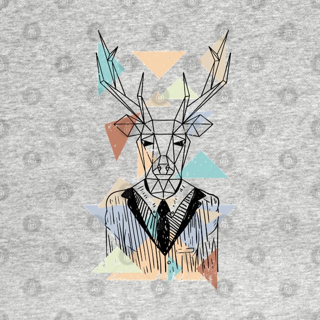 Geometric Deer by madeinchorley
